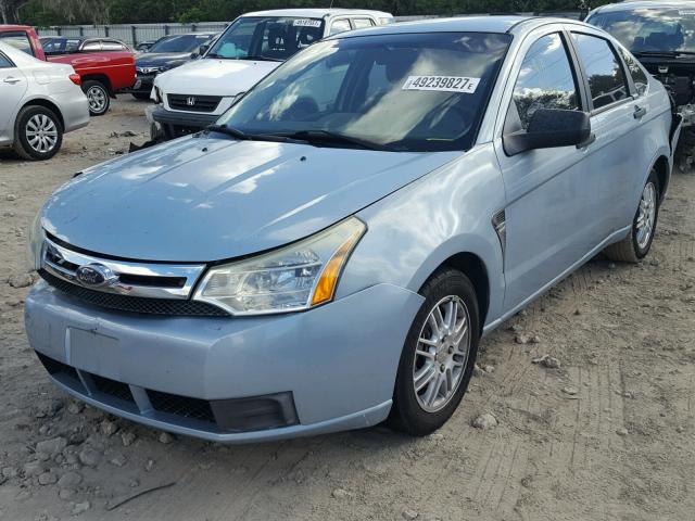 1FAHP35NX8W102666 - 2008 FORD FOCUS SE BLUE photo 2