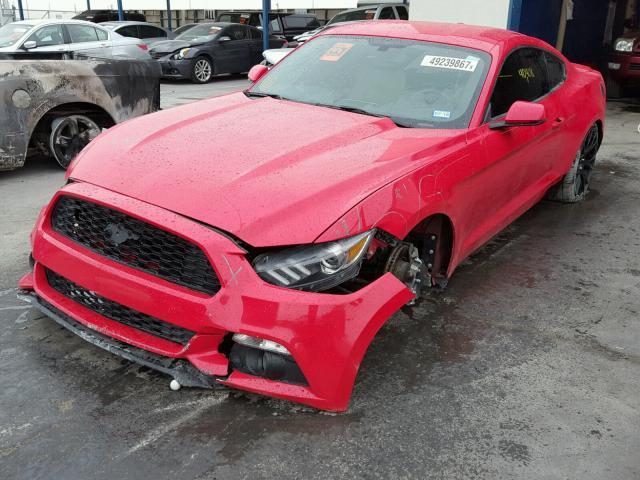 1FA6P8THXF5377717 - 2015 FORD MUSTANG RED photo 2