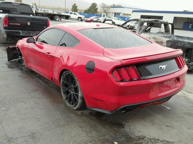 1FA6P8THXF5377717 - 2015 FORD MUSTANG RED photo 3