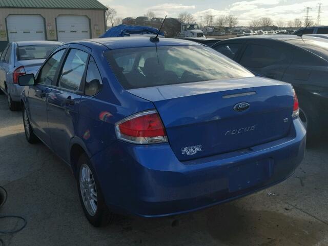 1FAHP3FN5BW121440 - 2011 FORD FOCUS SE BLUE photo 3