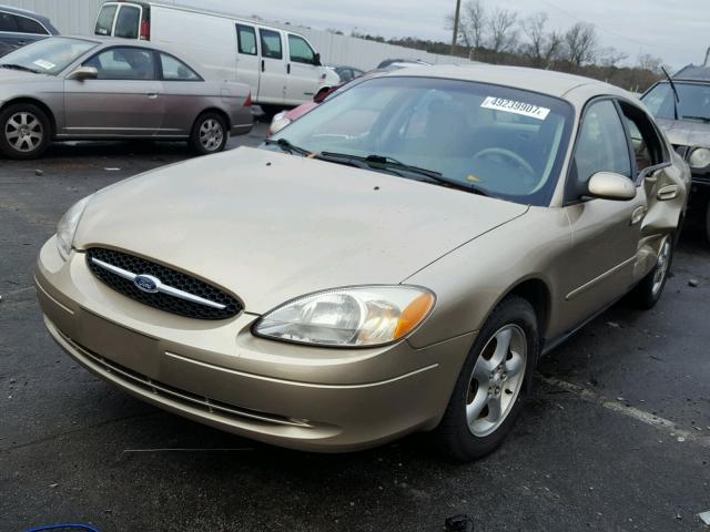 1FAFP53U5YA132202 - 2000 FORD TAURUS SE GOLD photo 2