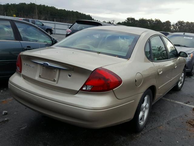 1FAFP53U5YA132202 - 2000 FORD TAURUS SE GOLD photo 4