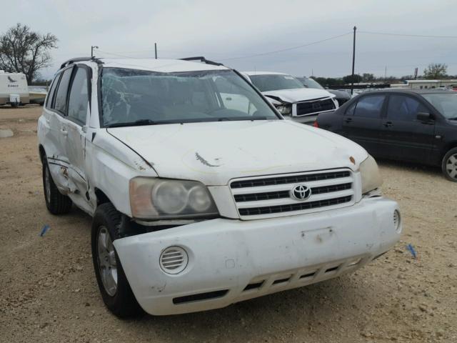 JTEGF21A730115999 - 2003 TOYOTA HIGHLANDER WHITE photo 1