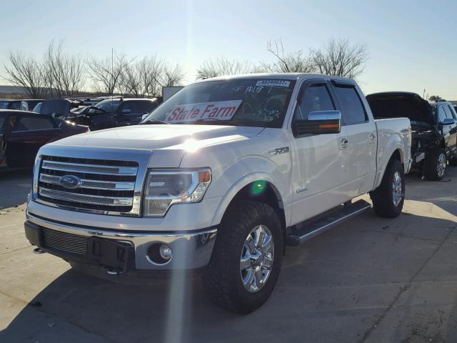 1FTFW1ET3DKD59855 - 2013 FORD F150 SUPER WHITE photo 2