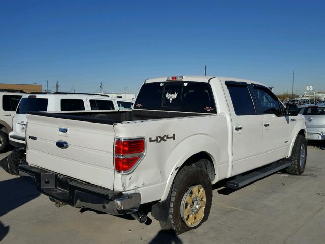 1FTFW1ET3DKD59855 - 2013 FORD F150 SUPER WHITE photo 4