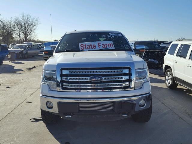 1FTFW1ET3DKD59855 - 2013 FORD F150 SUPER WHITE photo 9
