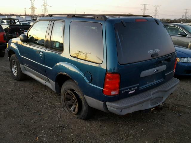 1FMYU60E51UA19672 - 2001 FORD EXPLORER S 绿色 照片 3