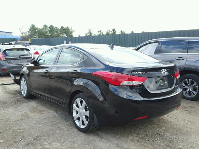 KMHDH4AE3DU606723 - 2013 HYUNDAI ELANTRA GL BLACK photo 3