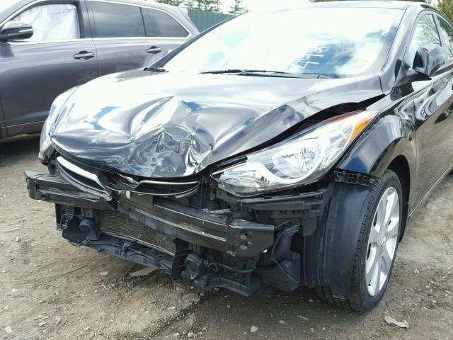 KMHDH4AE3DU606723 - 2013 HYUNDAI ELANTRA GL BLACK photo 9