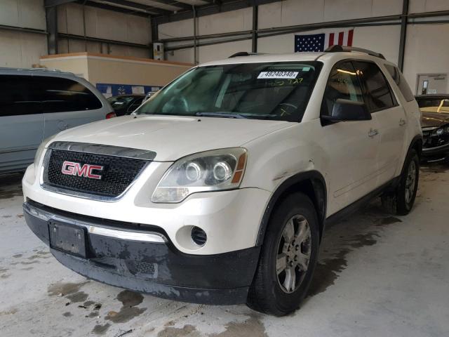 1GKLRKED2AJ185727 - 2010 GMC ACADIA SL WHITE photo 2