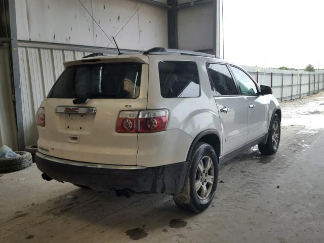 1GKLRKED2AJ185727 - 2010 GMC ACADIA SL WHITE photo 4