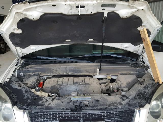 1GKLRKED2AJ185727 - 2010 GMC ACADIA SL WHITE photo 7