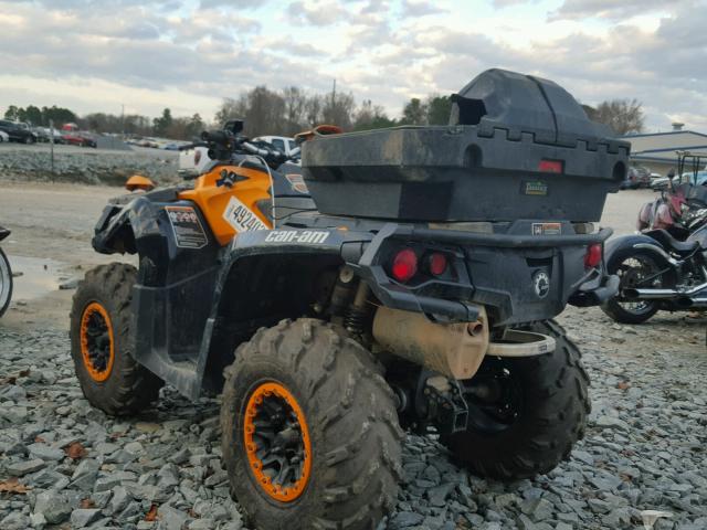 3JBLKAU25GJ000922 - 2016 CAN-AM OUTLANDER ORANGE photo 3