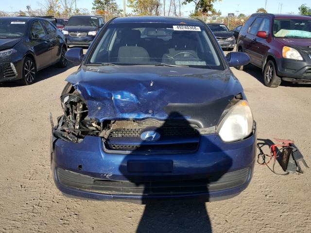 KMHCN35C18U087698 - 2008 HYUNDAI ACCENT BAS BLUE photo 9