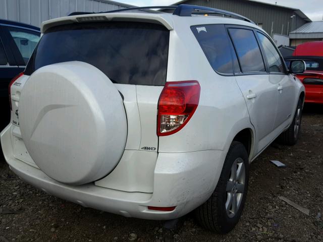 JTMBK31V675032723 - 2007 TOYOTA RAV4 LIMIT WHITE photo 4