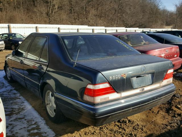 WDBGA51G5VA334013 - 1997 MERCEDES-BENZ S 500 BLUE photo 3