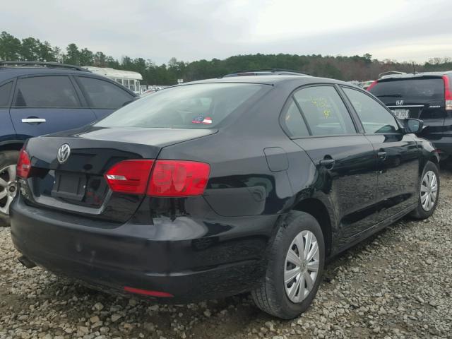 3VW2K7AJ0DM204431 - 2013 VOLKSWAGEN JETTA BASE BLACK photo 4