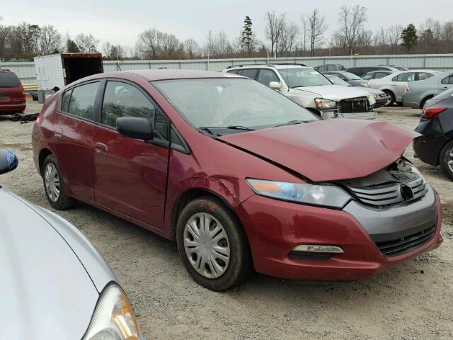 JHMZE2H59AS040389 - 2010 HONDA INSIGHT LX BURGUNDY photo 1