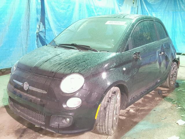 3C3CFFBR8CT386267 - 2012 FIAT 500 SPORT BLACK photo 2