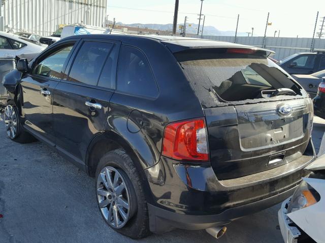 2FMDK3JC3BBA75911 - 2011 FORD EDGE SEL BLACK photo 3