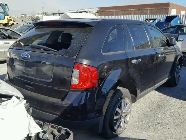 2FMDK3JC3BBA75911 - 2011 FORD EDGE SEL BLACK photo 4