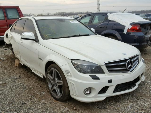 WDDGF77X59F258782 - 2009 MERCEDES-BENZ C 63 AMG WHITE photo 1