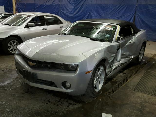 2G1FB3D30C9118658 - 2012 CHEVROLET CAMARO LT SILVER photo 2