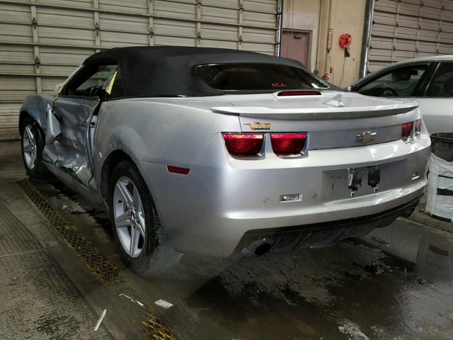 2G1FB3D30C9118658 - 2012 CHEVROLET CAMARO LT SILVER photo 3