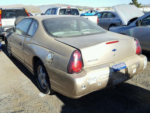 2G1WW12E949267276 - 2004 CHEVROLET MONTE CARL ოქროსფერი ფოტო 3