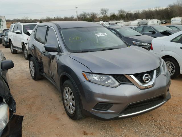 KNMAT2MVXGP661078 - 2016 NISSAN ROGUE S GRAY photo 1