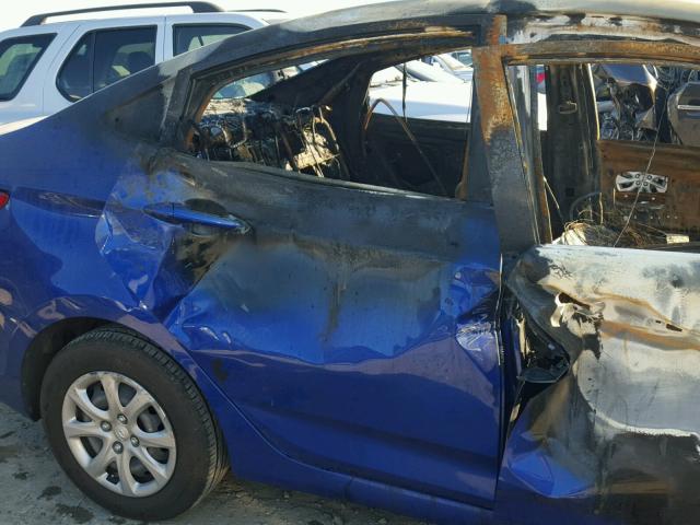 KMHCT4AE4EU597641 - 2014 HYUNDAI ACCENT GLS BURN photo 9