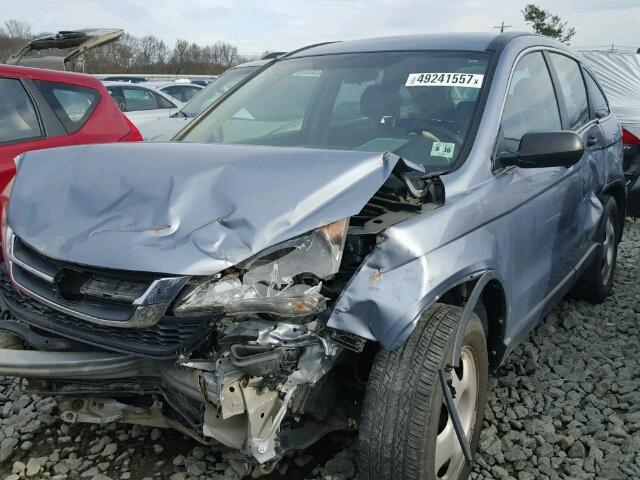 5J6RE4H31BL093606 - 2011 HONDA CR-V LX BLUE photo 2