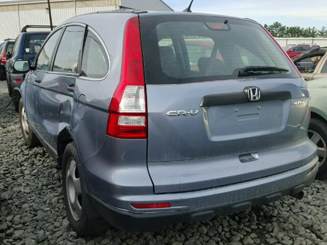 5J6RE4H31BL093606 - 2011 HONDA CR-V LX BLUE photo 3