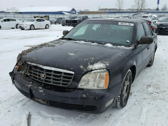 1G6KD54Y83U265548 - 2003 CADILLAC DEVILLE BLACK photo 2