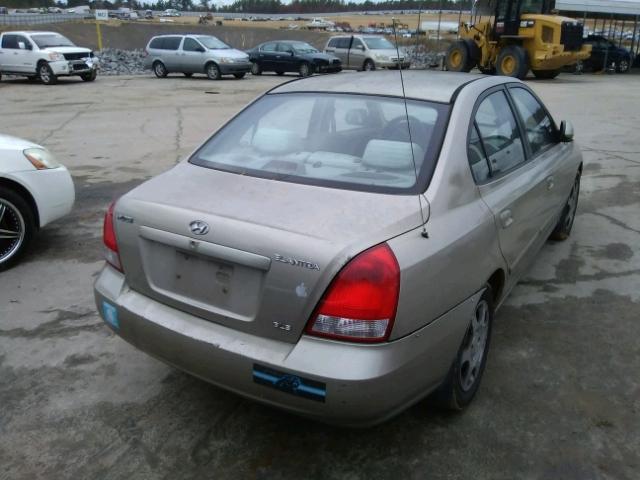 KMHDN45D71U074835 - 2001 HYUNDAI ELANTRA GL GOLD photo 4