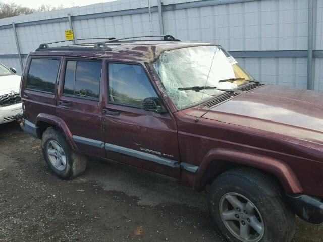 1J4FF48S6YL136823 - 2000 JEEP CHEROKEE S BURGUNDY photo 9