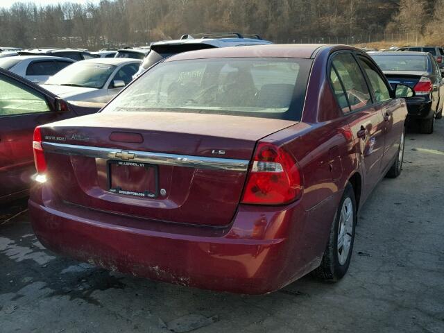 1G1ZS58FX7F150513 - 2007 CHEVROLET MALIBU LS წითელი ფოტო 4