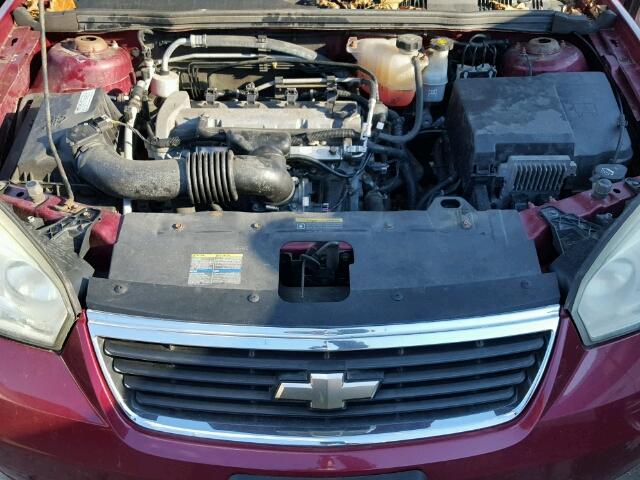 1G1ZS58FX7F150513 - 2007 CHEVROLET MALIBU LS RED photo 7