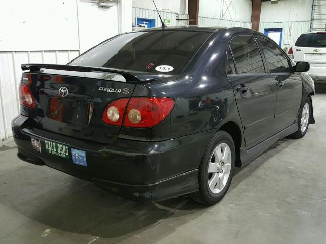 1NXBR32E25Z409623 - 2005 TOYOTA COROLLA S BLACK photo 4