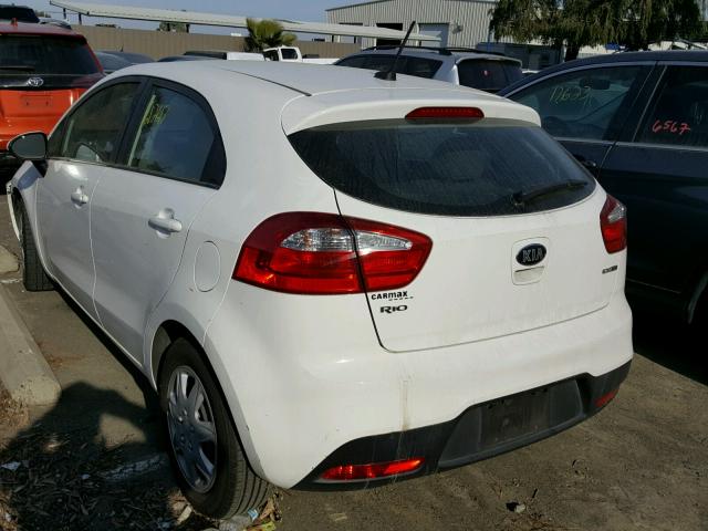 KNADN5A35D6310167 - 2013 KIA RIO EX WHITE photo 3