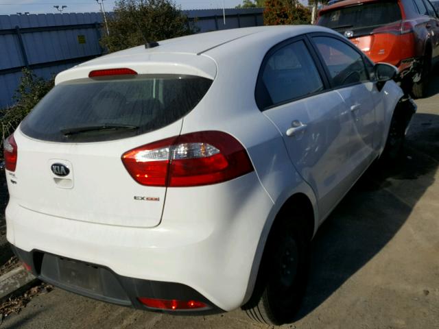 KNADN5A35D6310167 - 2013 KIA RIO EX WHITE photo 4