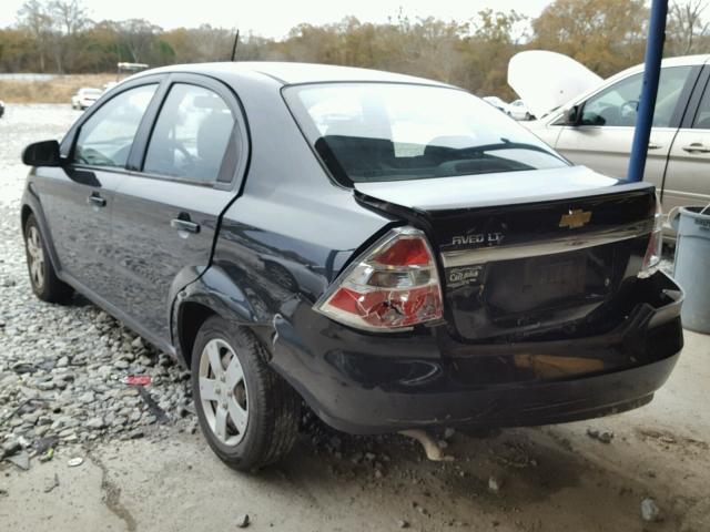 KL1TD5DE8BB198944 - 2011 CHEVROLET AVEO LS 黑色 照片 3