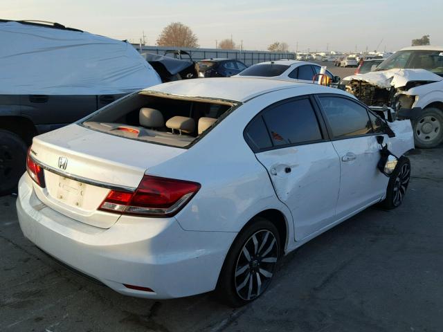 19XFB2F97FE234691 - 2015 HONDA CIVIC EXL WHITE photo 4