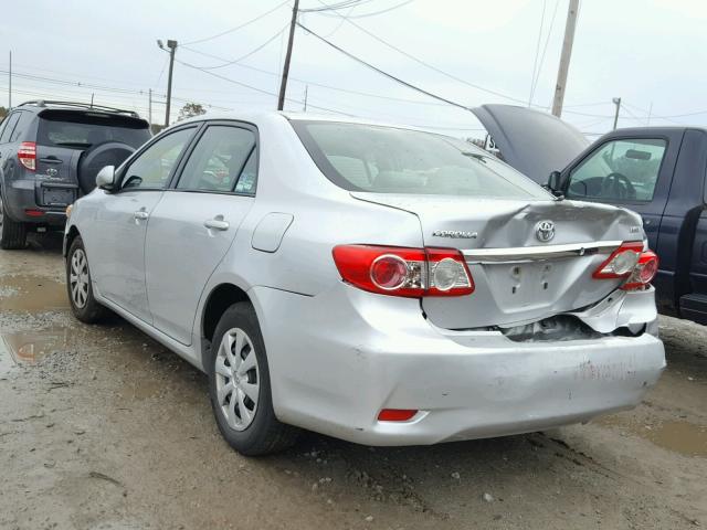 JTDBU4EE8BJ099723 - 2011 TOYOTA COROLLA BA SILVER photo 3