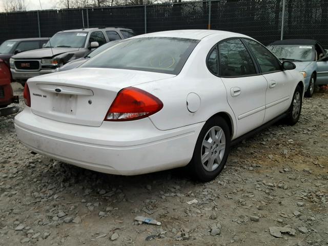 1FAFP53U55A301274 - 2005 FORD TAURUS SE WHITE photo 4