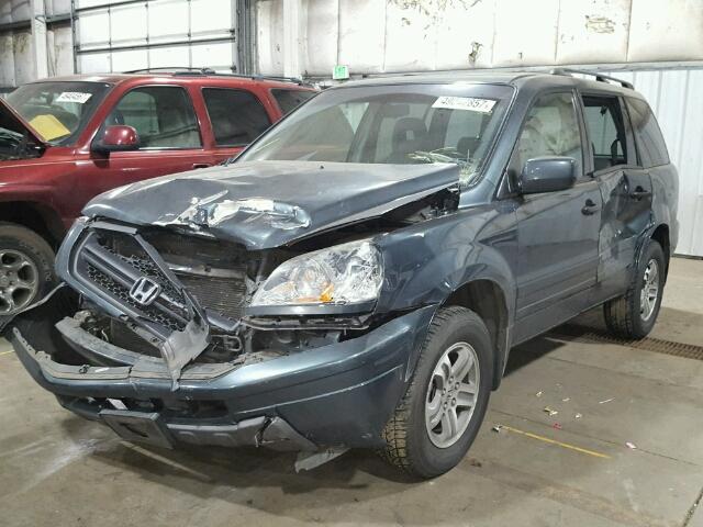 2HKYF18505H543009 - 2005 HONDA PILOT EXL CHARCOAL photo 2