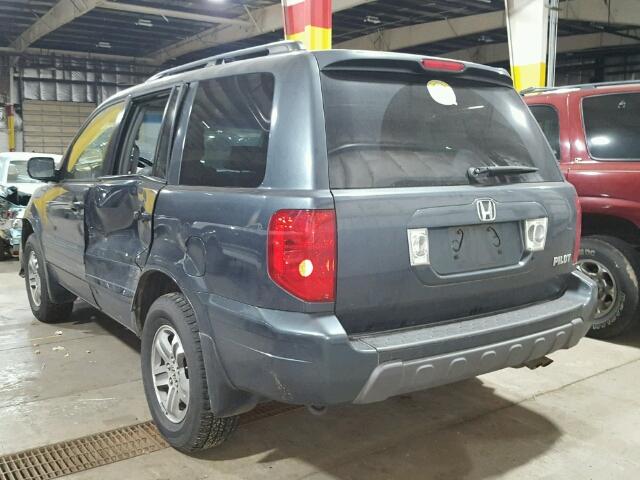 2HKYF18505H543009 - 2005 HONDA PILOT EXL CHARCOAL photo 3