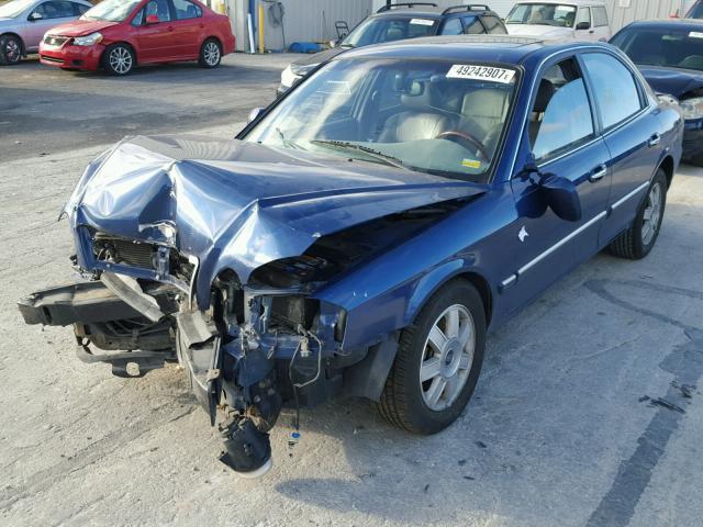 KNAGD128535227989 - 2003 KIA OPTIMA LX BLUE photo 2