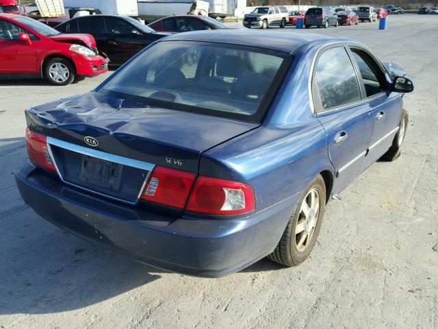 KNAGD128535227989 - 2003 KIA OPTIMA LX BLUE photo 4