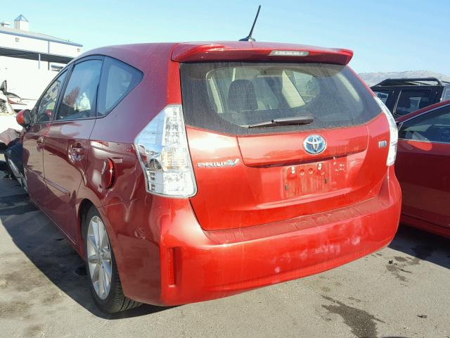 JTDZN3EU4D3210790 - 2013 TOYOTA PRIUS V SILVER photo 3